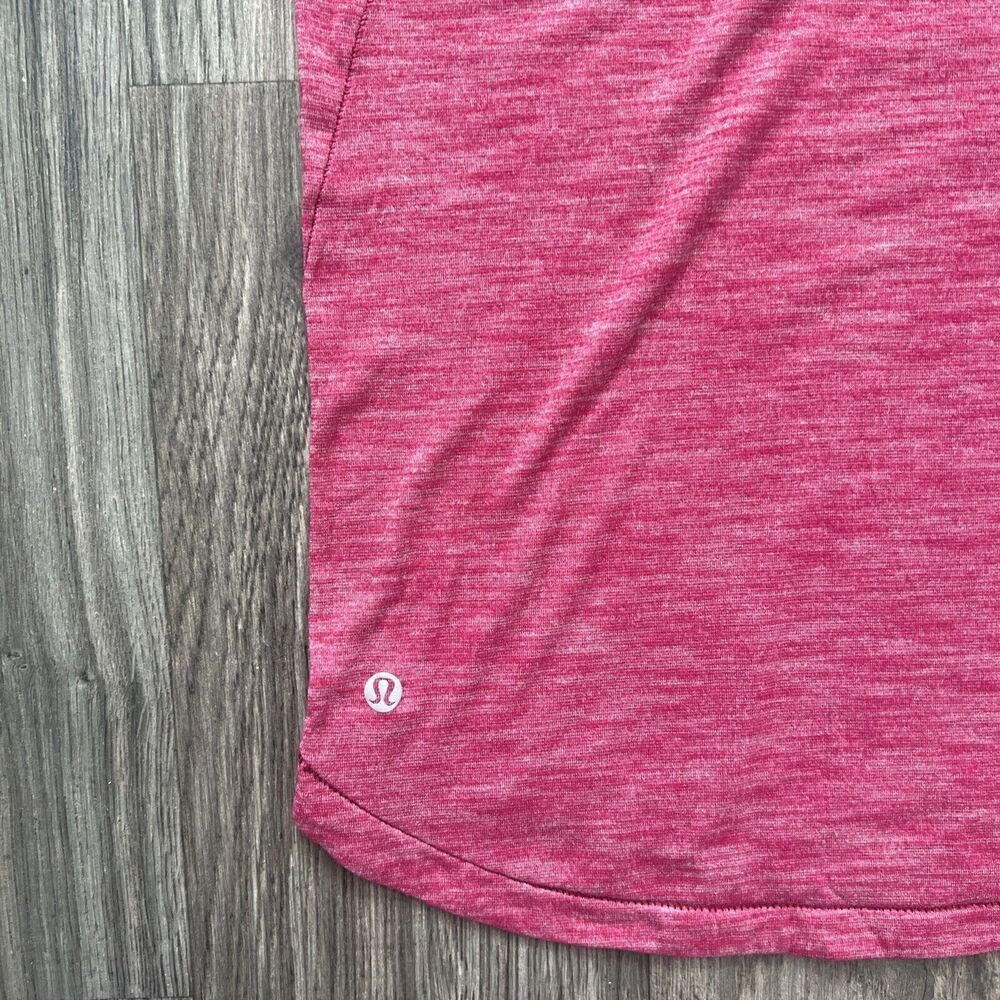 Lululemon What The Sport Tee Athletic Short Sleeve T Shirt Regal Plum Red Size 4 - Picture 5 of 6
